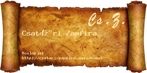 Csatári Zamfira névjegykártya